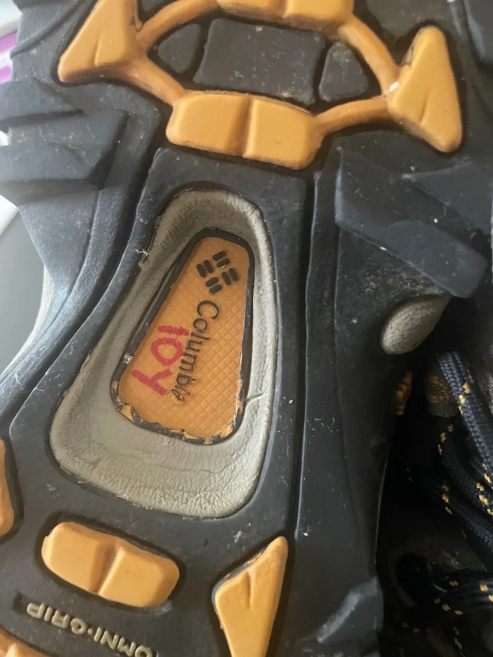 Columbia Brown and Orange Men's Hiking Shoes